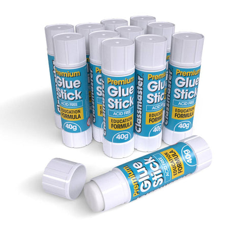 Classmaster Glue Stick Large 40gm Pack 12