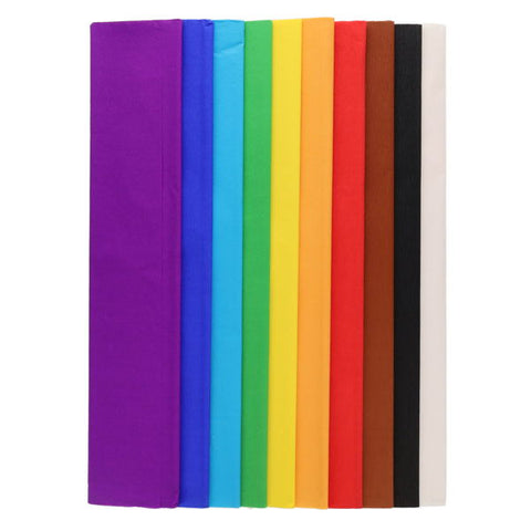 Icon Craft Assorted Colour Crepe Paper - 10 Pack