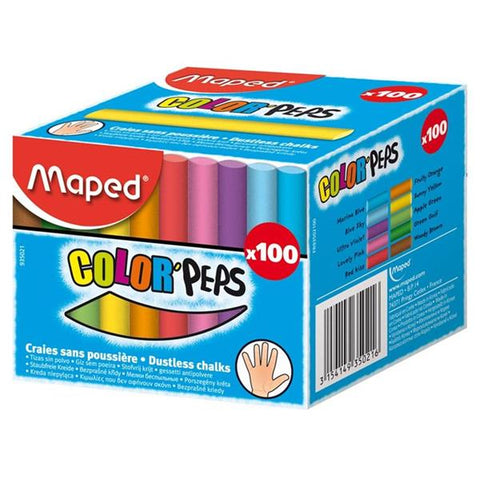 Maped Assorted Colour 'Peps Chalk Box 100