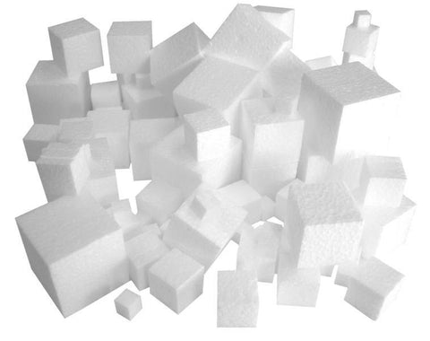 Polystyrene Cubes Assorted Sizes 10-40mm - Set of 100