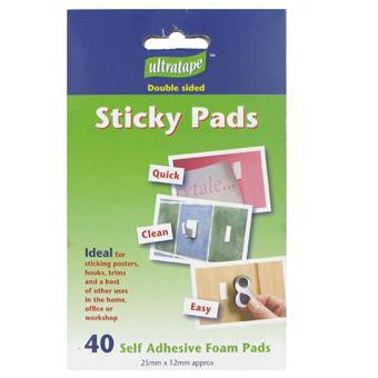 Ultratape Double sided Sticky Pads - Pack of 40
