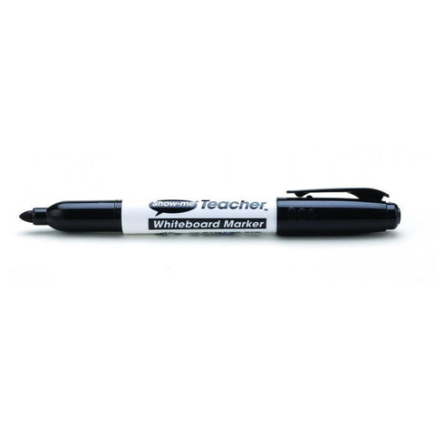 Show-me Teacher Whiteboard Markers Box 10 Black