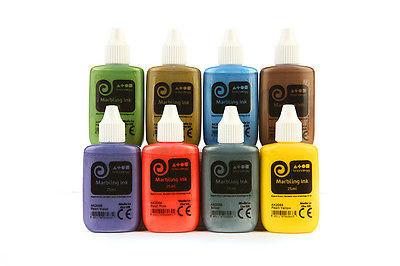Marbling Ink - Metallic Assorted Colours - Set of 8