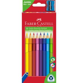 Faber-Castell Jumbo Triangular Junior Colouring Pencils - Pack 10