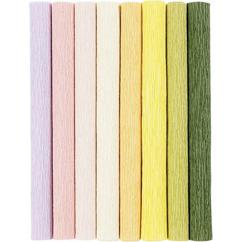 Crepe Paper Assorted Pastel Colours 8 Rolls