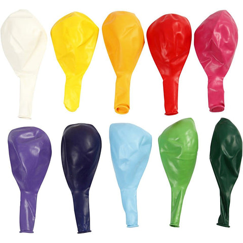 Balloons - Round Assorted Colours 23 cm Pack of 10