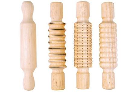 Textured Dough Rolling Pins - Set of 4