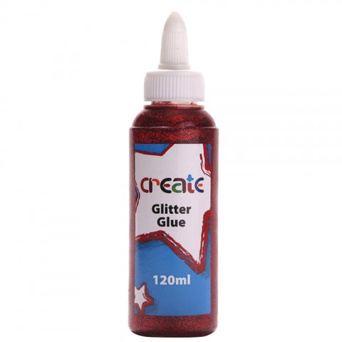 Create Glitter Glue (120ml) - Red