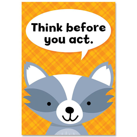 Think before you act. Woodland Friends Inspire U Poster