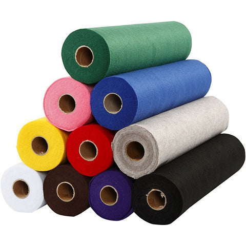 Craft Felt Assorted Set of 10 x 5 Metre Rolls