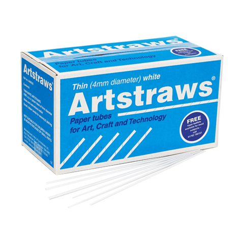 Artstraws School Pack 1800 - Thin White 4mm (Diameter)