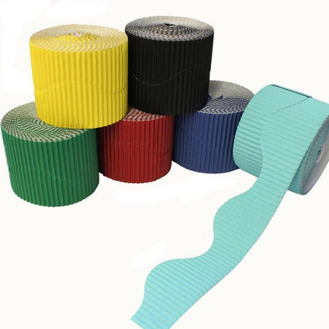 Bordette Corrugated Display Roll - Assorted Pack of 6 x (2 x 7.5m) 15 Metres