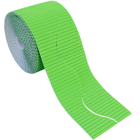 Bordette Corrugated Display Roll - Apple Green (2 x 7.5m) 15 Metres