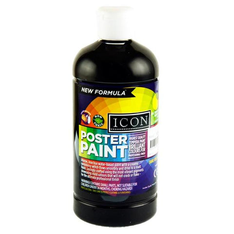 Black - Icon Art Poster Paint 500ml