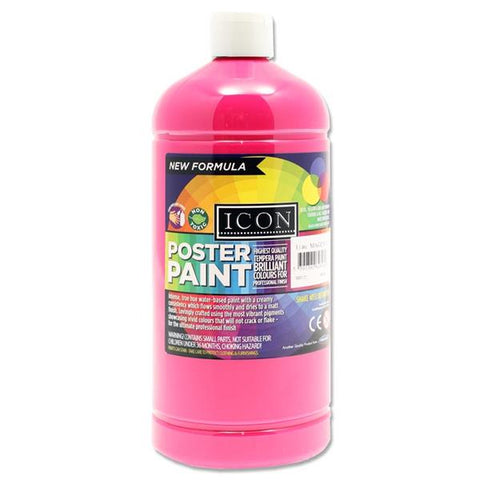 Icon Art Poster Paint 1 Litre - Magenta