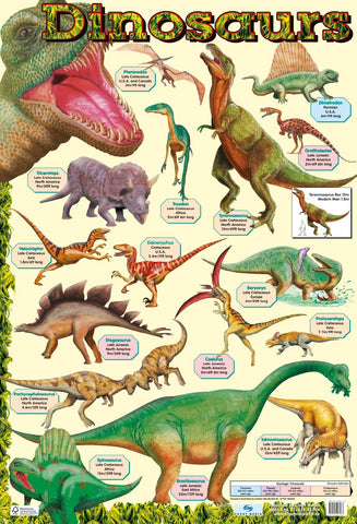 Poster 60cm x 40cm - Dinosaurs