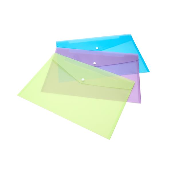 Premier Office A3 Button Document Wallets Pack 3