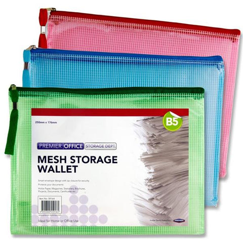 Premier Office B5 Mesh Storage Wallet