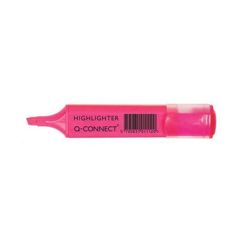 Q-Connect Pink Highlighter Pen (10 Pack)