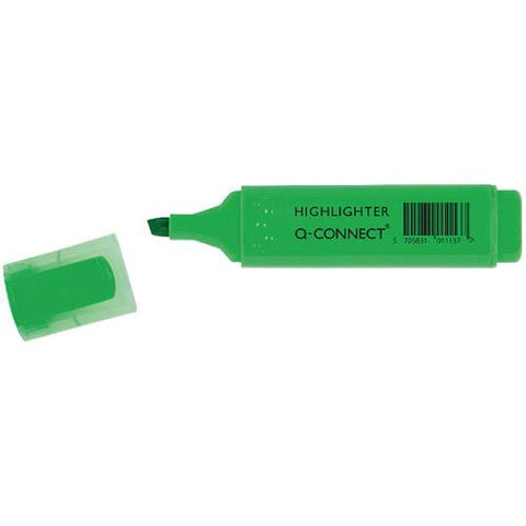 Q-Connect Green Highlighter Pen (10 Pack)