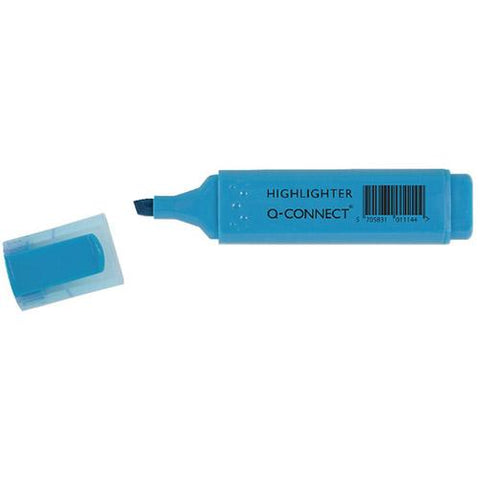 Q-Connect Blue Highlighter Pen (10 Pack)