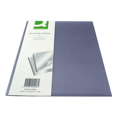 Q-Connect Clear A4 Binding Folder (Pack of 20) KF01946