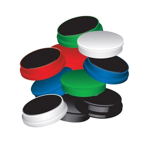 Q-Connect Round Magnet 25mm Assorted (10 Pack)