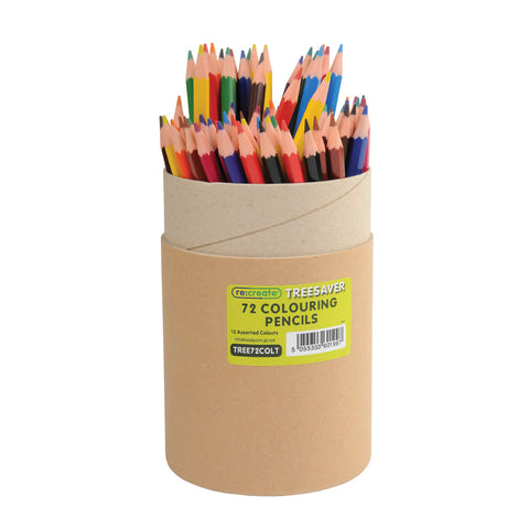Re:create Treesaver Recycled Assorted Colouring Pencils Tube of 72