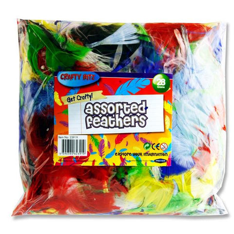 Crafty Bitz 28g Bag Assorted Feathers