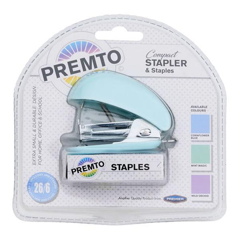 Premier Office Mini Stapler & 1000 26/6 Staples