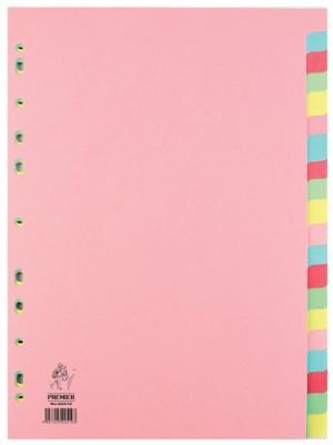A4 Manilla Divider 20-Part Pink With Multi-Colour Tabs WX01517