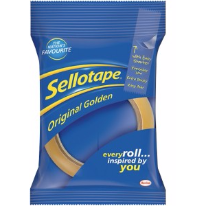 Sellotape® Original Golden Clear Sticky Tape – 18mm x 66m