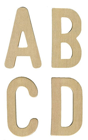 Upper Case Wooden Letters - Set of 26