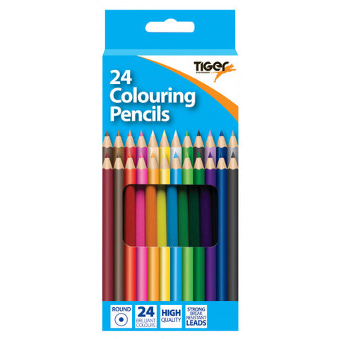 Tiger Full Length Colouring Pencils Box 24