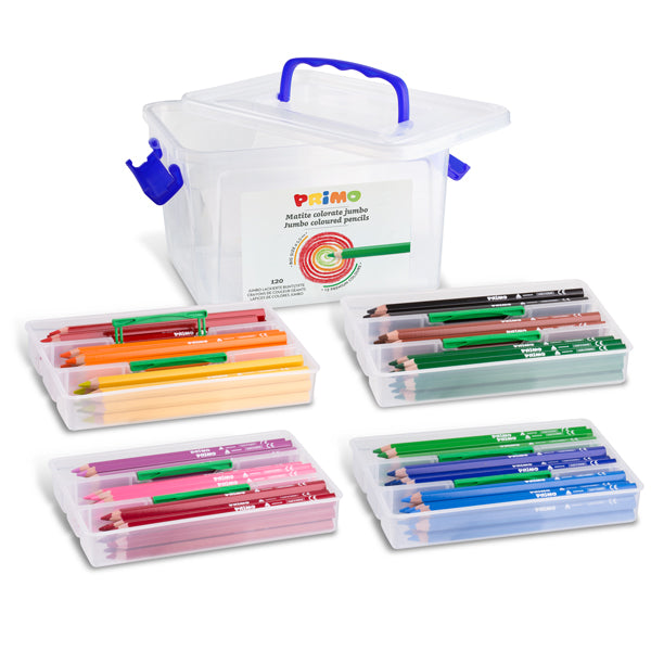 Primo Jumbo Colouring Pencils - School Box Set 120
