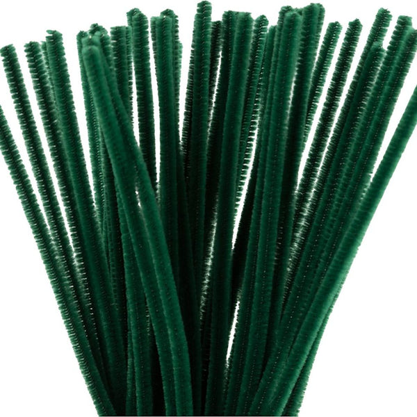 Pipe Cleaners - Dark Green - 30cm Pack of 50