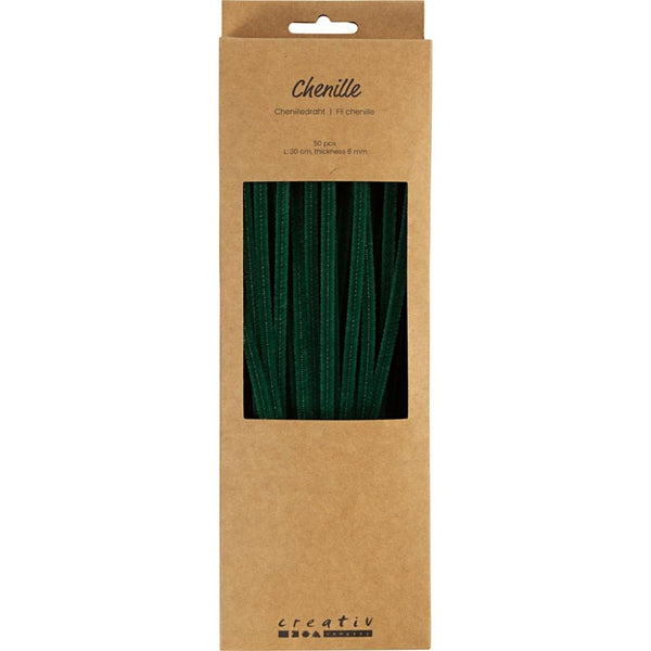 Pipe Cleaners - Dark Green - 30cm Pack of 50