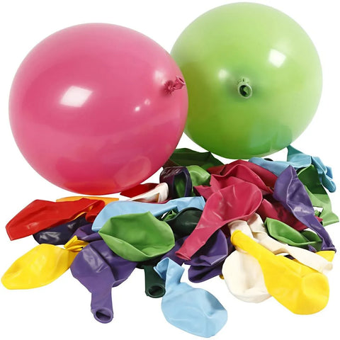 Balloons - Round Assorted Colours 23 cm Pack of 100