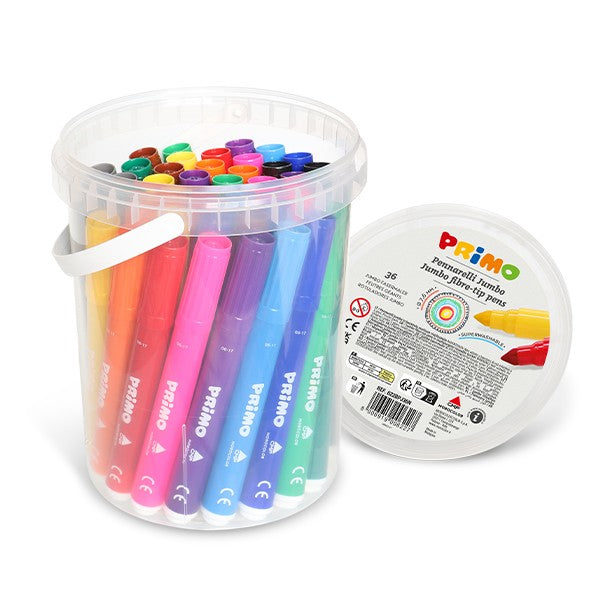 Primo Jumbo Fibre Tip Pens - Tub 36