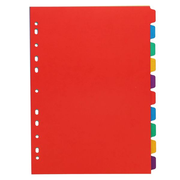 Concept 210gsm Extra Strong Index Dividers - 10 Part