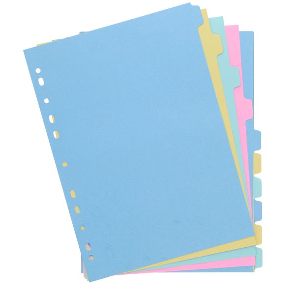 Concept Multi-Coloured Subject Divider 10 Part