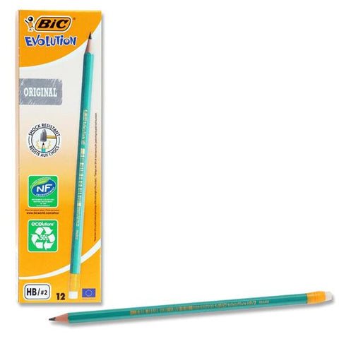 BIC Eco Evolution HB Pencil With Eraser