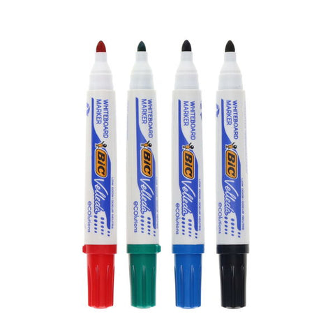 BIC Velleda Bullet Tip Whiteboard Marker - Assorted 4 Pack