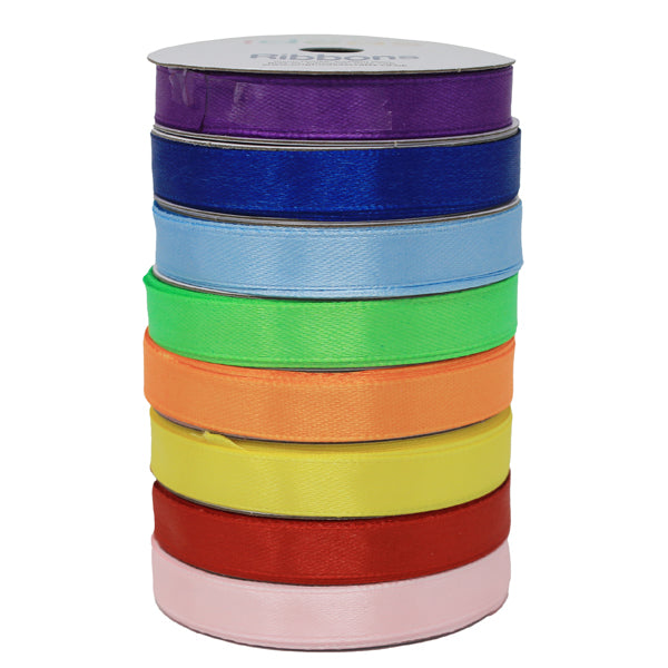 Assorted Satin Ribbons 120m Pack 16