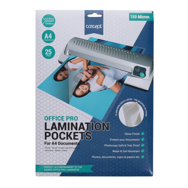 Proform A4 Pack 25 Laminating Pouches