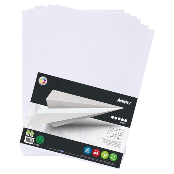 A3 Premier Activity Card 50 Sheets 160gm - White