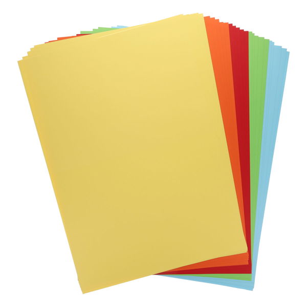 A2 Assorted Activity Card 25 Sheets 160gm - Rainbow