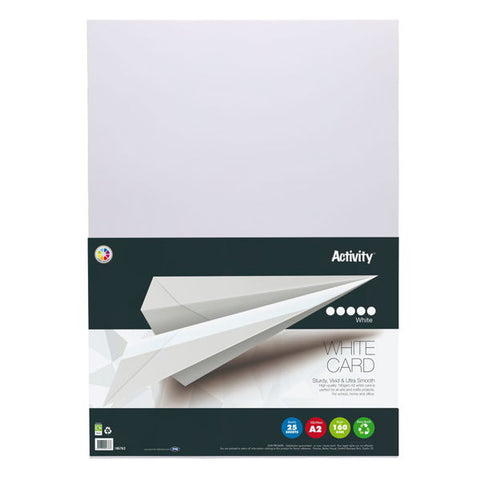 A2 Premier Activity Card 25 Sheets 160gsm - White