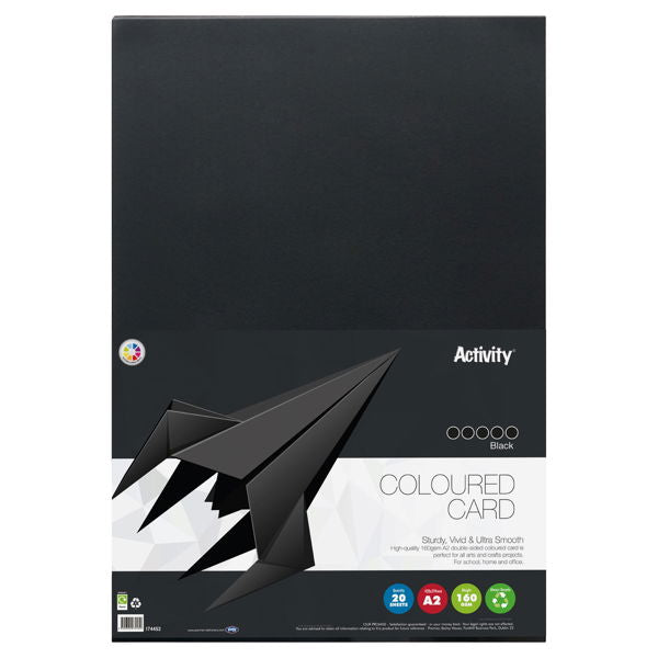 A2 Premier Activity Black Card 20 Sheets 160gm