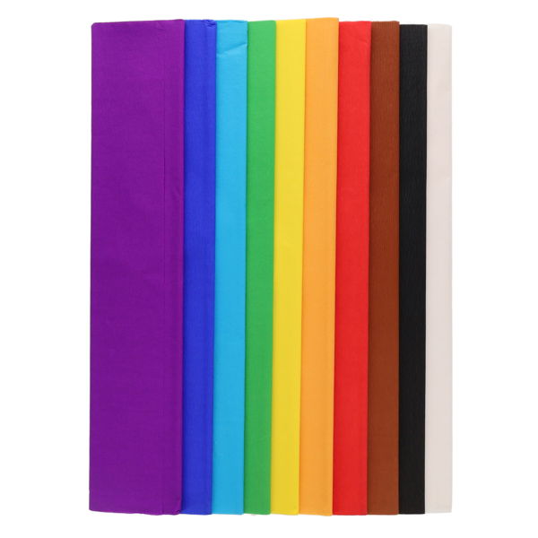 Icon Craft Assorted Colour Crepe Paper - 10 Pack